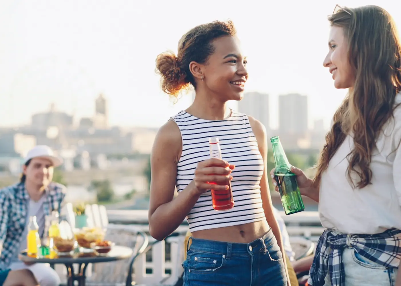 A group on a rooftop