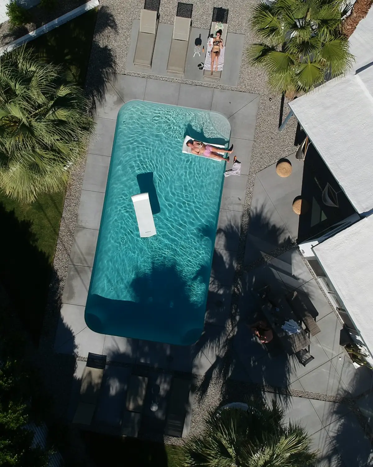 A pool at a desert house